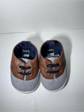 Carter's Brown and Navy Striped Baby Walkers